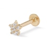 Thumbnail Image 0 of 14K Solid Gold CZ Flower Stud - 16G
