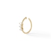 Thumbnail Image 0 of 14K Solid Gold CZ Three Stone Nose Ring - 20G 5/16"