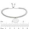 Thumbnail Image 1 of Made in Italy Heart Charm Bead Bolo Bracelet in Semi-Solid Sterling Silver - 8.5"