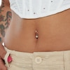 Thumbnail Image 2 of 10K Solid Gold CZ Pavé Ball Belly Button Ring - 14G