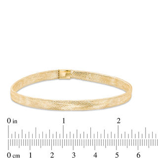 Made in Italy 080 Gauge Mesh Stretch Bracelet in 10K Gold - 7
