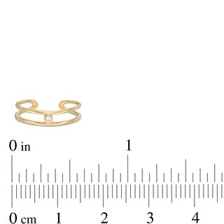 Cubic Zirconia Open Shank Toe Ring in 10K Gold|Banter