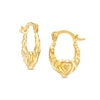 Thumbnail Image 0 of Child's 10mm Heart Hoop Earrings in 14K Stamp Hollow Gold