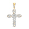 Thumbnail Image 0 of 1/2 CT. T.W. Diamond Mariner Link Cross Necklace Charm in 10K Gold