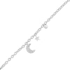 Thumbnail Image 0 of Diamond Accent Moon and Star Bracelet in Sterling Silver