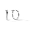 Thumbnail Image 0 of ​​​​​​​10K Semi-Solid White Gold Snap Hoops