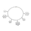 Thumbnail Image 2 of Sterling Silver Diamond Accent Snowflake Charm Bracelet