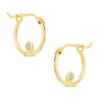 Thumbnail Image 0 of Cubic Zirconia 10mm Small Hoop Earrings in 10K Gold