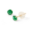 Thumbnail Image 0 of 4mm Lab-Created Emerald Stud Earrings in 10K Gold