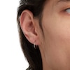 Thumbnail Image 3 of 10K White Gold 13.5mm Small Hoop Earrings