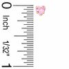 Thumbnail Image 1 of Child's 4mm Heart-Shaped Pink Cubic Zirconia Earrings in 10K Gold