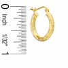 Thumbnail Image 1 of 10K Gold 17mm Diamond-Cut Tube Hoop Earrings