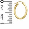 Thumbnail Image 1 of 10K Gold 22mm Diamond-Cut Tube Hoop Earrings