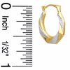 Thumbnail Image 1 of Octagonal Hoop Earrings in 10K Two-Tone Gold