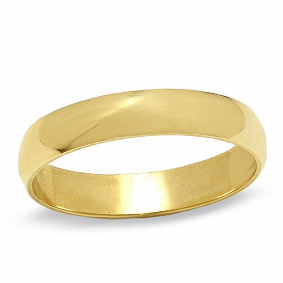 Men's 4mm Wedding Band in 10K Gold - Size 11 | May is Gold Month ...
