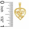 Thumbnail Image 1 of Diamond-Cut SWEET 16 Heart Charm in 10K Gold