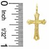 Thumbnail Image 1 of Small Diamond-Cut Crucifix Charm in 10K Gold
