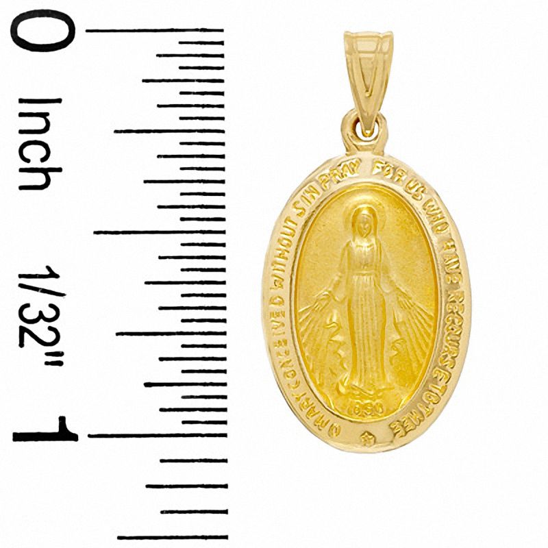 Oval Miraculous Medallion Charm in 14K Gold
