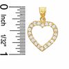 Thumbnail Image 1 of Cubic Zirconia Perfect Heart Charm in 10K Gold