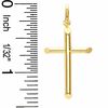 Thumbnail Image 1 of Small Tube Cross Necklace Charm in 10K Gold