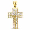 Thumbnail Image 0 of Cubic Zirconia Bold Crucifix Charm in 10K Gold