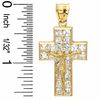 Thumbnail Image 1 of Cubic Zirconia Bold Crucifix Charm in 10K Gold