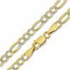 Thumbnail Image 0 of 080 Gauge Pavé Figaro Chain Bracelet in 10K Gold - 9"