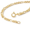 Thumbnail Image 1 of Made in Italy Child's 080 Gauge Figaro 3+1 Chain Bracelet in 10K Hollow Gold - 6"