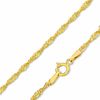 Thumbnail Image 0 of 035 Gauge Hollow Singapore Chain Bracelet in 10K Gold - 7"