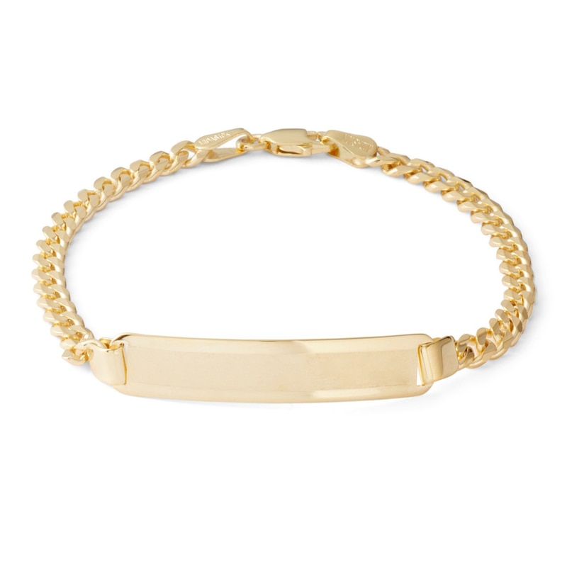 Child's 10K Gold Curb Chain ID Bracelet - 6"