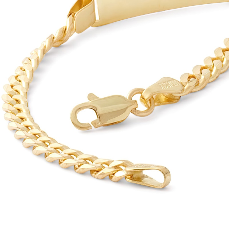 Child's 10K Gold Curb Chain ID Bracelet - 6"