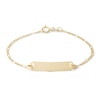 Thumbnail Image 0 of Child's 050 Gauge Figaro 3+1 ID Chain Bracelet in 10K Hollow Gold - 5.5"