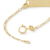 Thumbnail Image 1 of Child's 050 Gauge Figaro 3+1 ID Chain Bracelet in 10K Hollow Gold - 5.5"