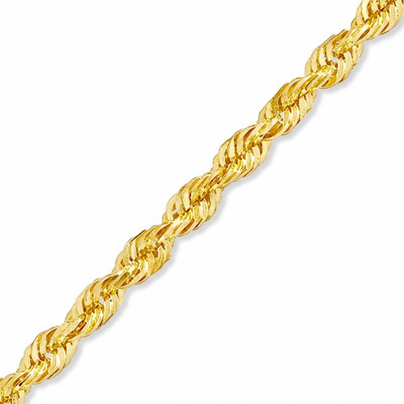 018 Gauge Light Dual Glitter Rope Bracelet in 10K Gold