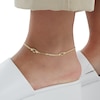 Thumbnail Image 2 of Adjustable Heart Bismark Chain Anklet in 10K Solid Gold  - 10"