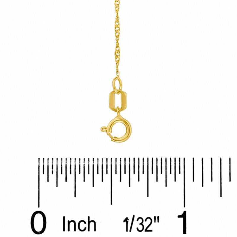 017 Gauge Singapore Chain Necklace in 14K Solid Gold - 20"
