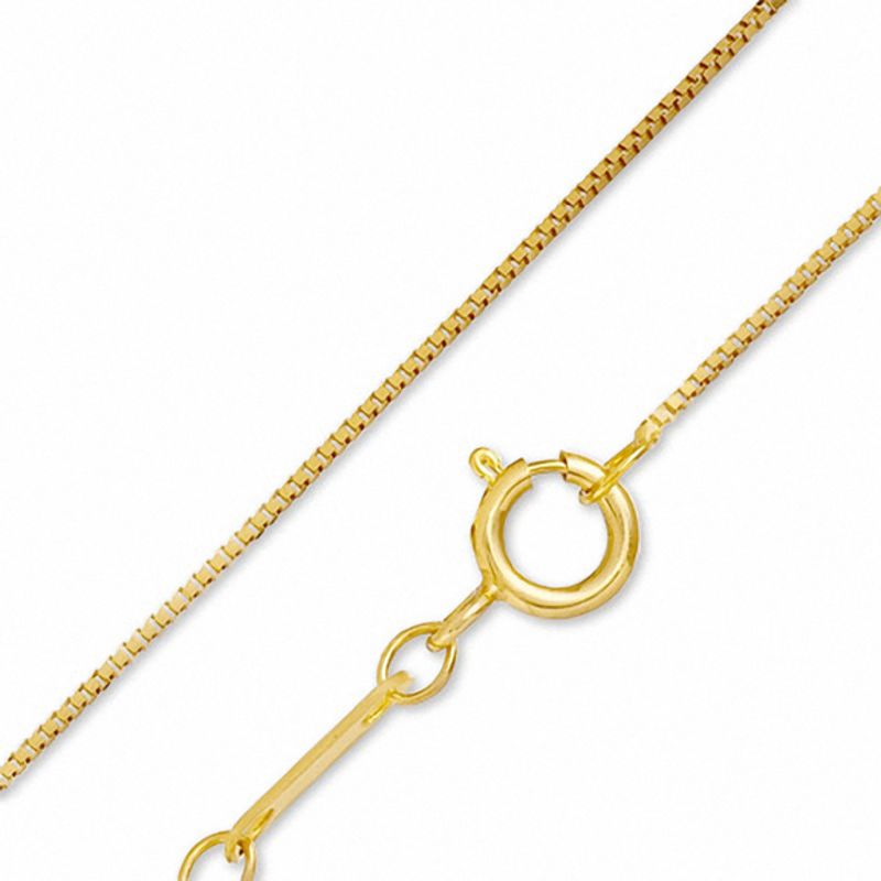 Child's 040 Gauge Solid Box Chain Necklace in 10K Solid Gold - 13"