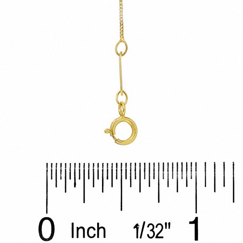 Child's 040 Gauge Solid Box Chain Necklace in 10K Gold - 15"