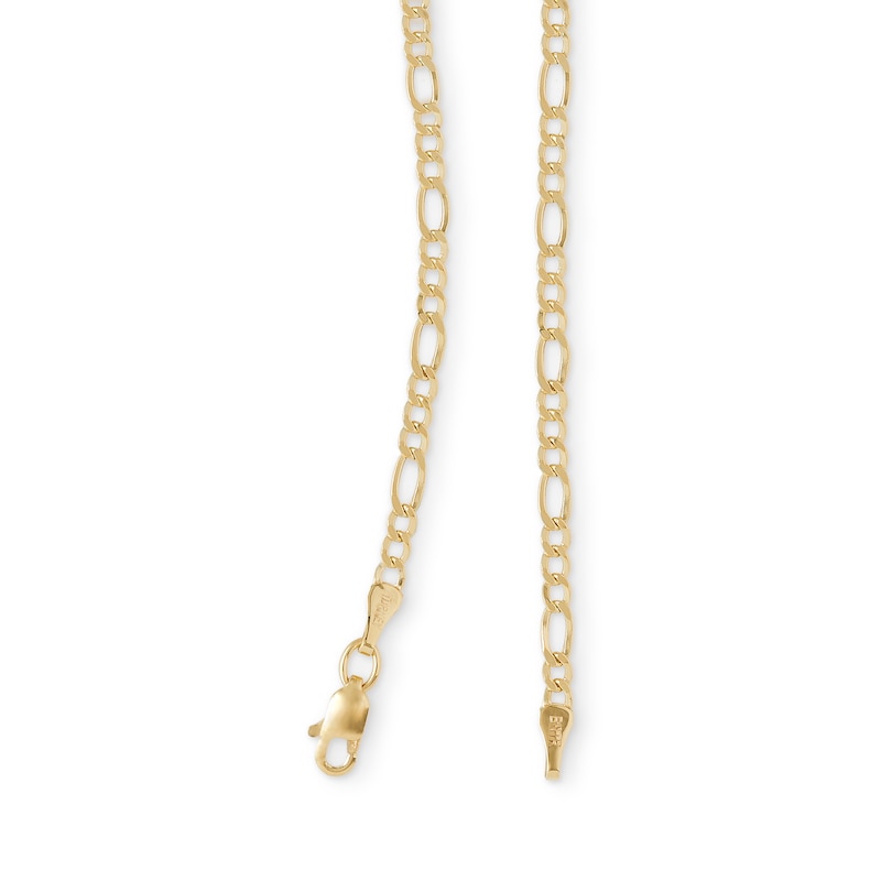 10K Hollow Gold Figaro Chain - 16"
