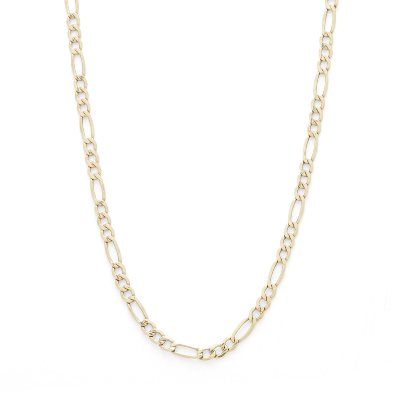 10K Hollow Gold Figaro Chain Made in Italy - 20"