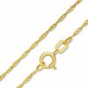 Thumbnail Image 0 of Child's 020 Gauge Solid Singapore Chain Necklace in 10K Gold - 13"