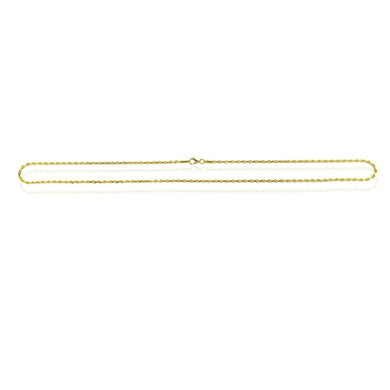 1.5mm Diamond-Cut Solid Rope Chain Necklace in 10K Gold - 18"