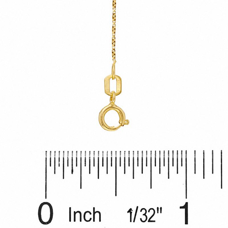 040 Gauge Solid Twist Box Chain Necklace in 10K Gold - 18"