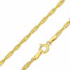 Thumbnail Image 0 of 035 Gauge Hollow Singapore Chain Necklace in 10K Gold - 22"