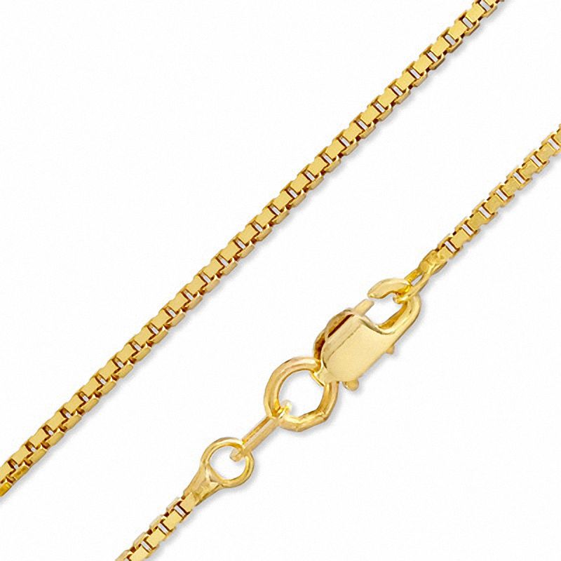 0.95mm Solid Box Chain Necklace in 10K Gold - 16"