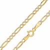 Thumbnail Image 0 of 10K Two-Tone Gold Pavé Figaro Chain Anklet