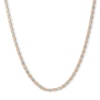 Thumbnail Image 0 of Made in Italy 040 Gauge Valentino Chain Necklace in 10K Tri-Tone Gold - 18"