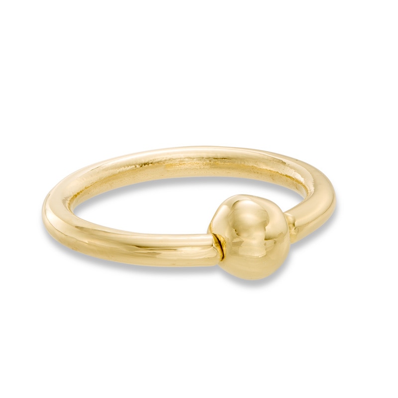 014 Gauge Captive Bead Ring in 10K Gold