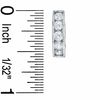 Thumbnail Image 1 of Cubic Zirconia Huggie Earrings in Sterling Silver
