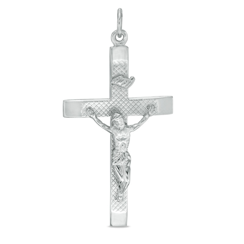 Large Crucifix Charm in Sterling Silver